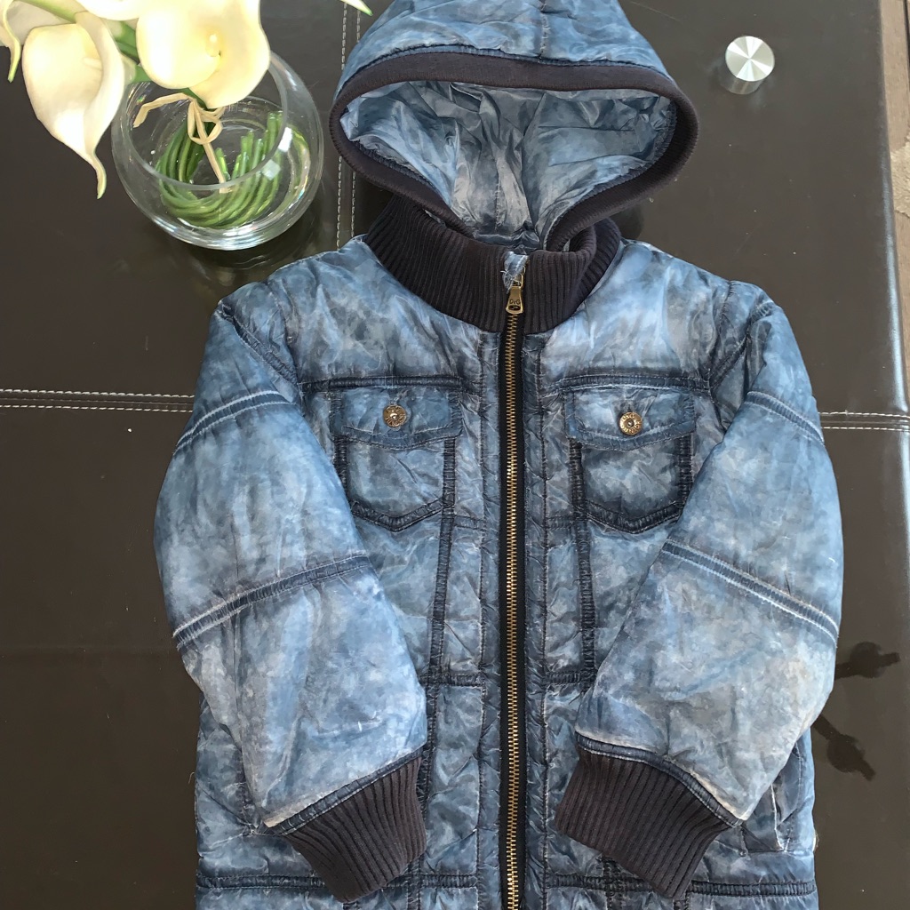 D&G Junior Boy Down Jacket In Washed Blue.